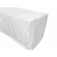 White Fitted Rectangular Tablecloth (1.2m)