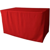 Red Fitted Rectangular Tablecloth (1.8m)