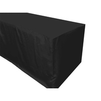 Black Fitted Rectangular  Tablecloth (2.43m)
