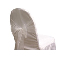 Pack of 5 Organza Chair Sashes - White