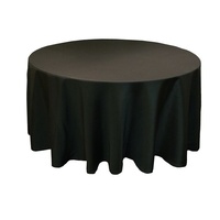 Black Round Tablecloth 275cm