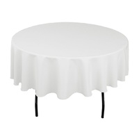 White Premium Tablecloth Round 230cm (Diameter)