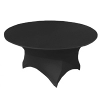 Black Round Tablecloth Spandex 180cm