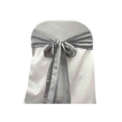 Pack of 5 Satin Chair Sashes - Silver