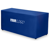 6ft fitted tablecloth with your logo - Royal Blue
