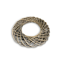 Wide Rustic Willow Wreath Ring