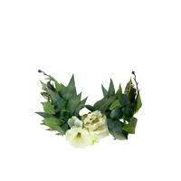 Giant blossoms with gum leaves side arrangement