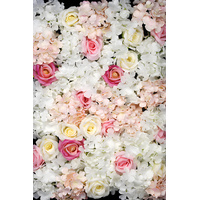 Hydrangea / Rose Flower Wall Panel (44 Head)