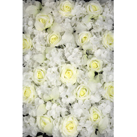Hydrangea / Rose Flower Wall Panel (44 Heads)