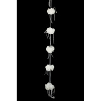 Rose Garland  with ribbon loops 170cm Long