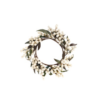 Gloss Berry Wreath Cream 15cm