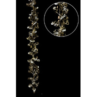 Glitter Gum Leaf Garland Xmas 200cm Gold