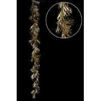 Glitter Fine Leaf Garland in Gold Xmas