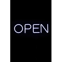Neon LED 'OPEN' 24cm high