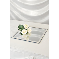 Display Mirror Plate w Acrylic Detail 40cm Wedding