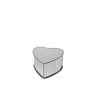 Panelled Mirror Heart Platform Small