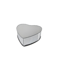 Panelled Mirror Heart Platform Medium