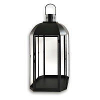 8 Panel Matte Finish Steel Lantern 55cm