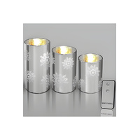 S/3 LED Christmas Candle Vases