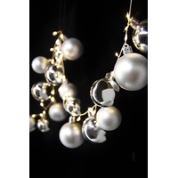 Christmas Lights and Bauble String in Silver 