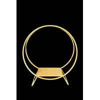 Double Ring Wedding Cake Stand Gold