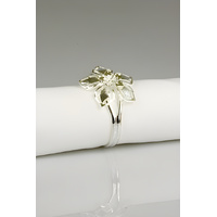 Napkin Flower Ring Silver