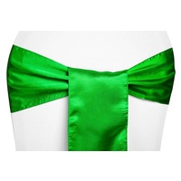 Pack of 5 Satin Chair Sashes - Kelly Green
