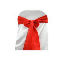 Pack of 5 Satin Chair Sashes - Red