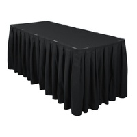  Black Table Skirt Box Pleat Polyester (3m)