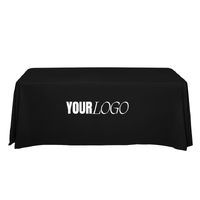 Printed Logo on Tablecloth Rectangle 152x320cm - Black