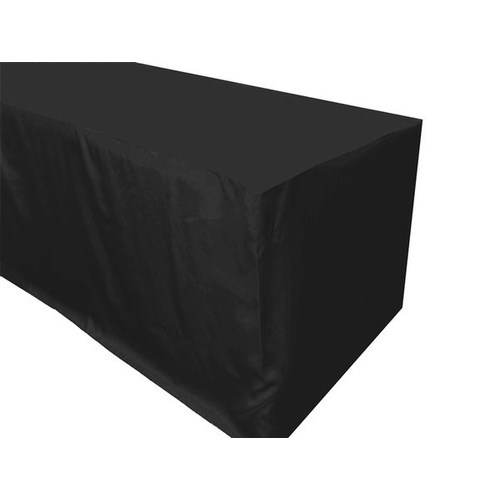 4 ft Fitted Rectangular Tablecloth - Black (1.2m)