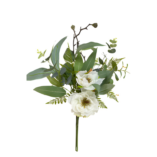 Gum leaves and blossom arrangement