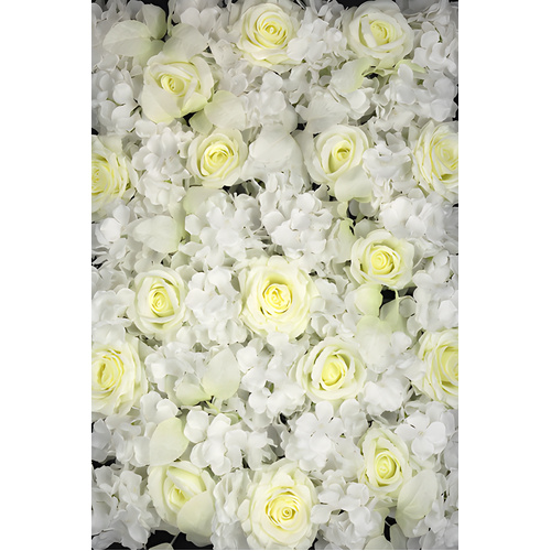 Hydrangea / Rose Flower Wall Panel (44 Heads)