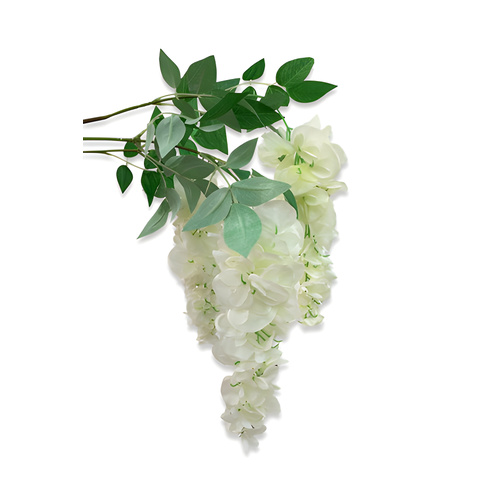 Hanging Wisteria Spray x 3- White