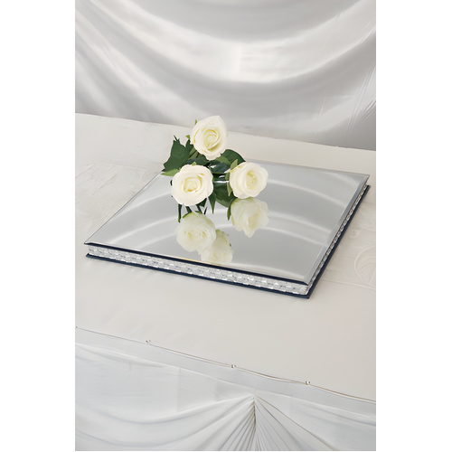 Display Mirror Platform w Acrylic Detail 40cm Wedding