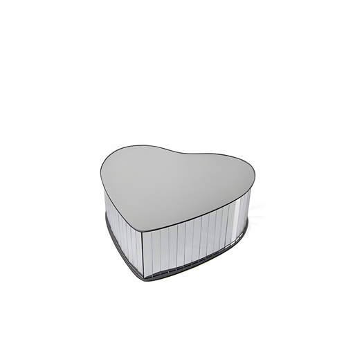 Panelled Mirror Heart Platform Medium