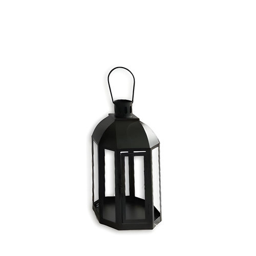 8 Panel Matte Finish Steel Lantern 30cm