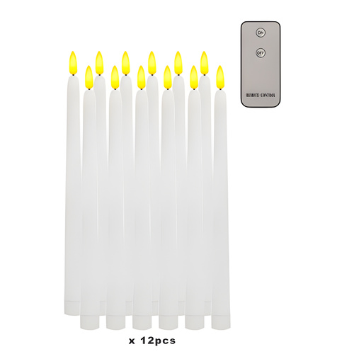 Full Flame LED Wax Taper Candle 25cm