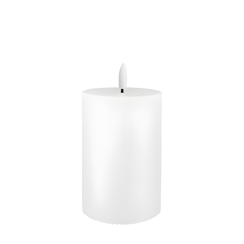 Real Wax Ribbed LED Candle 12.5cm