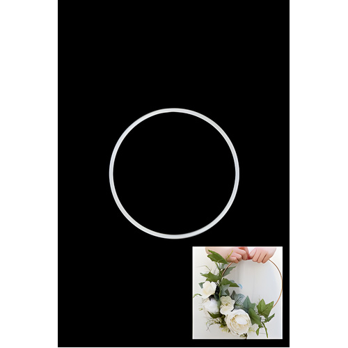 Wedding Flower Ring 25cm - White 
