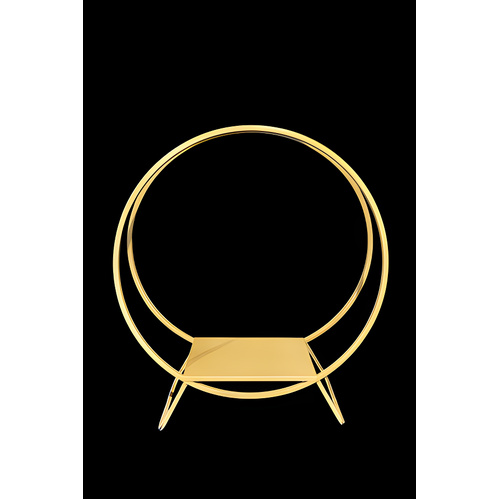 Double Ring Wedding Cake Stand Gold