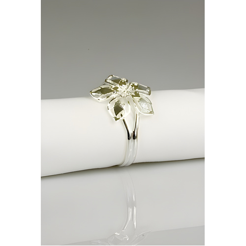 Napkin Flower Ring Silver