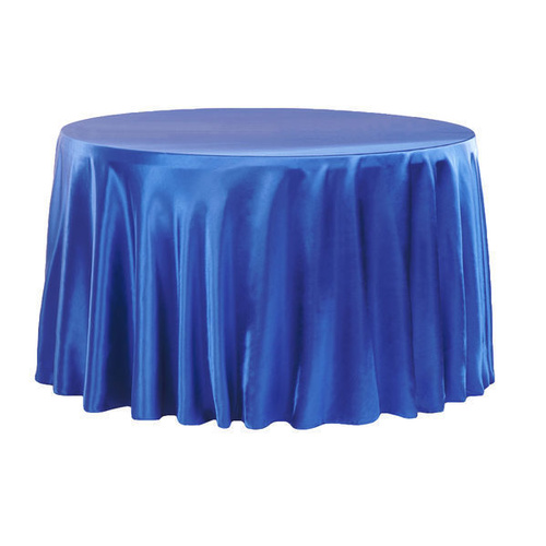 Royal Blue Satin Round Tablecloth/Overlay  - 228cm Diameter