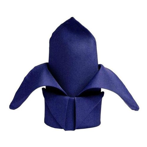 5 x Navy Fabric Napkin