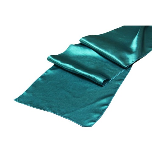Satin Table Runner - Deep Turquoise