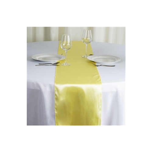 Satin Table Runner - Yellow