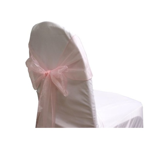 Pack of 5 Organza Chair Sashes - Light Pink