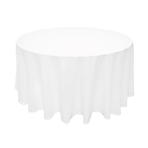 Tablecloth 275cm Diameter Round White, White Table Linens Round