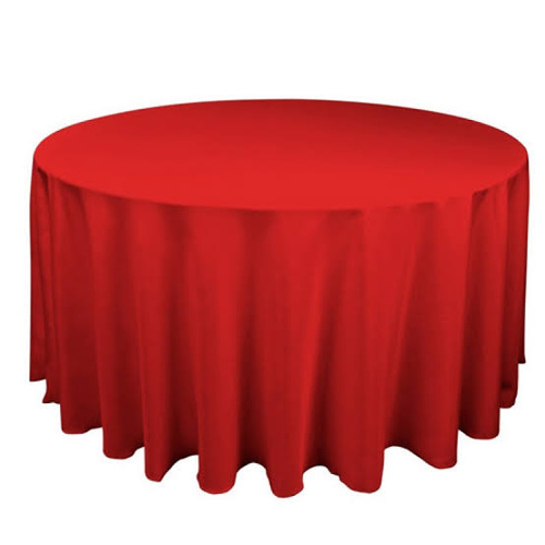 Large Round Tablecloth 305cm  Red - Suits 8-10 Seat Table