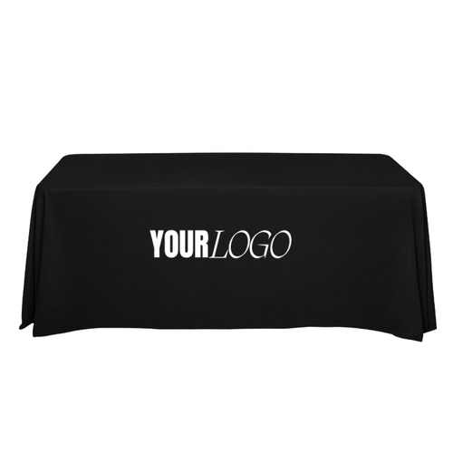 Printed Logo on Tablecloth Rectangle 228x396cm - Black
